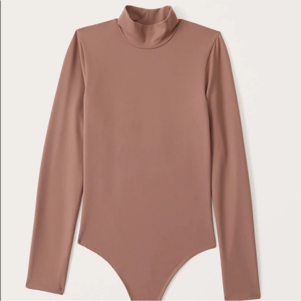 Abercrombie & Fitch Long Sleeve Seamless Fabric Mock-neck Bodysuit